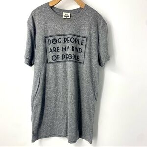 Heathered Grey dog lover graphic t shirt M